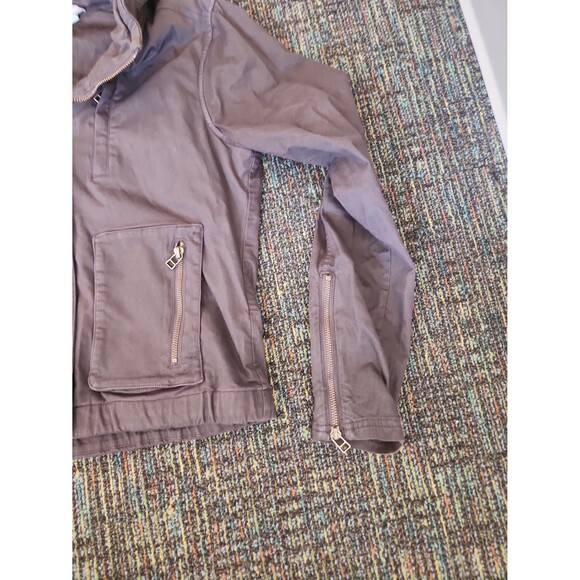 Athleta Women's Taupe Brown Hooded Utility Jacket Size Small - Picture 3 of 10